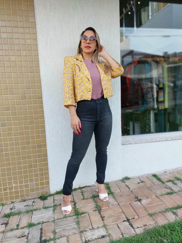 Blazer Linho Estampado