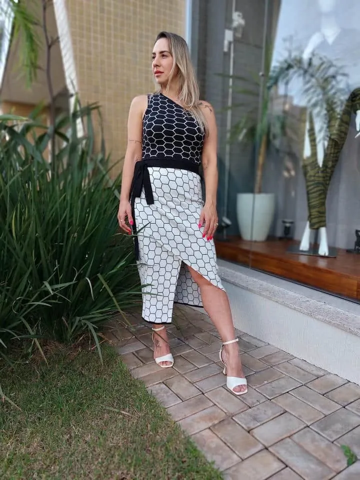 Saia Midi Tricot Envelope