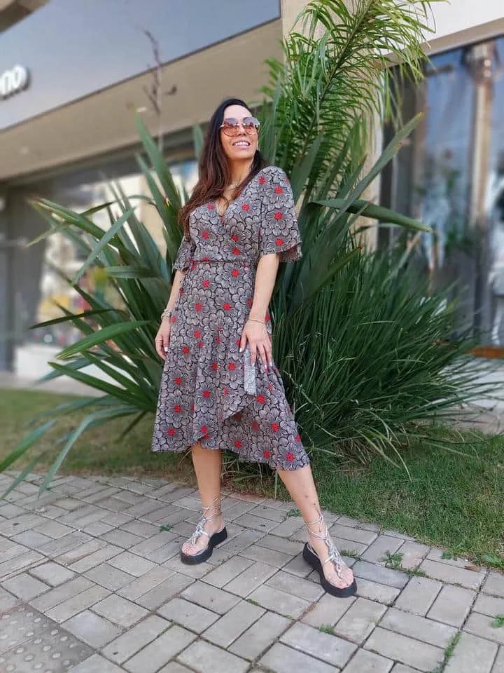 Vestido Midi Est Flor Nuvem - Imagem 4