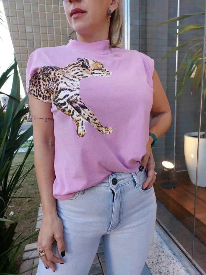 Tshirt Sem Manga Gato Do Mato - Imagem 3