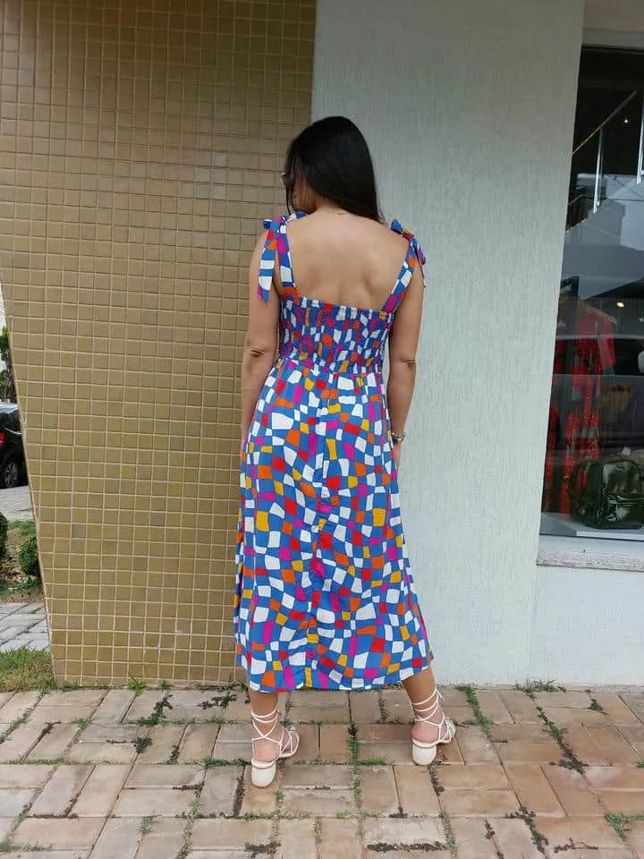 Vestido Midi Xadrez - Imagem 4