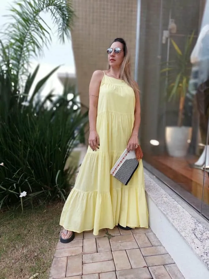 Vestido Longo De Voil - Imagem 5