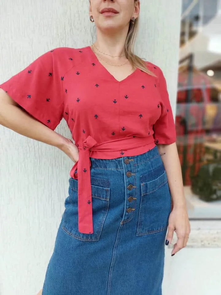 Saia Jeans Midi Fenda Lateral - Imagem 3