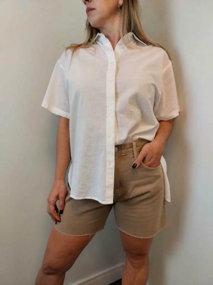 Camisa De Voil Com Fenda Costas