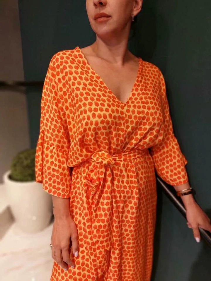 Vestido Tshirt Est Pois Textura Mock - Imagem 2
