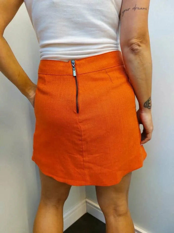 Saia Linho Laranja - Imagem 4
