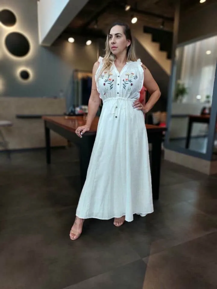 Vestido Longo Bordado