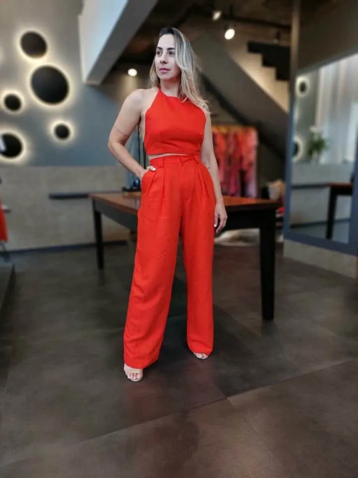 Top Linho Vermelho