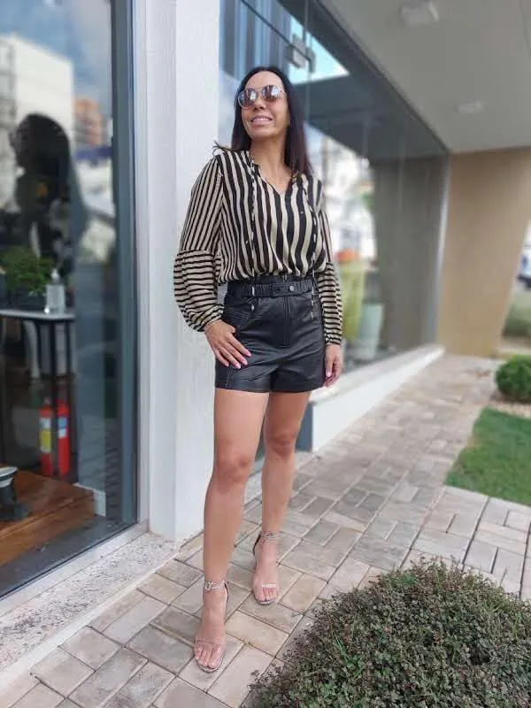 Blusa viscose listras