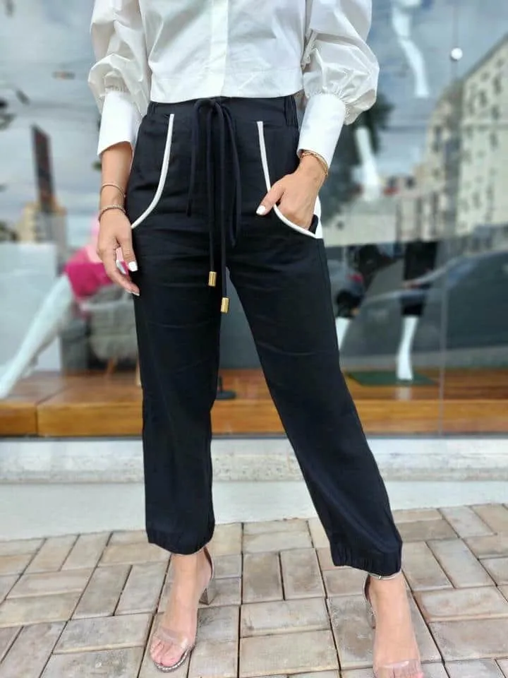 Calça Linho Preto - Imagem 2