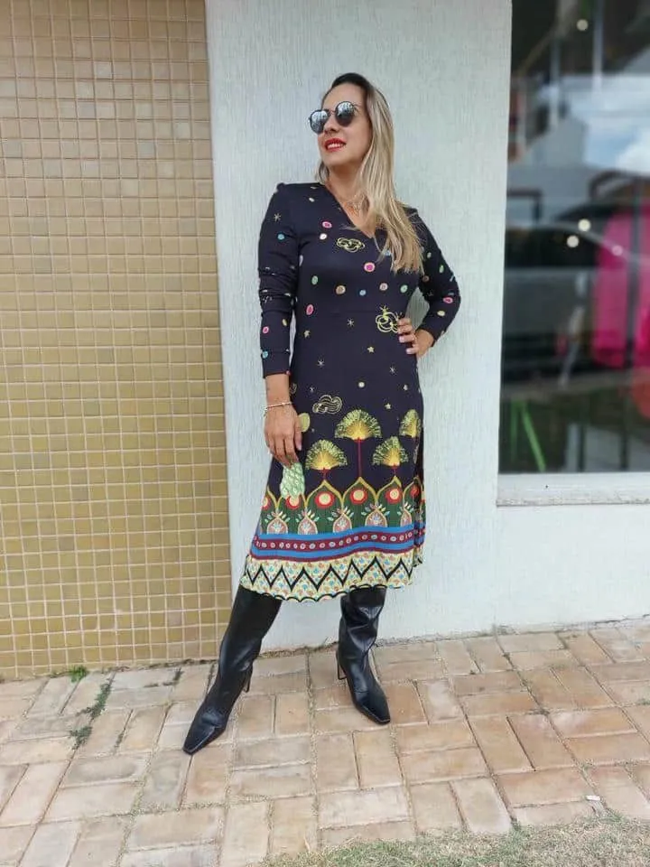 Vestido Moletinho Midi