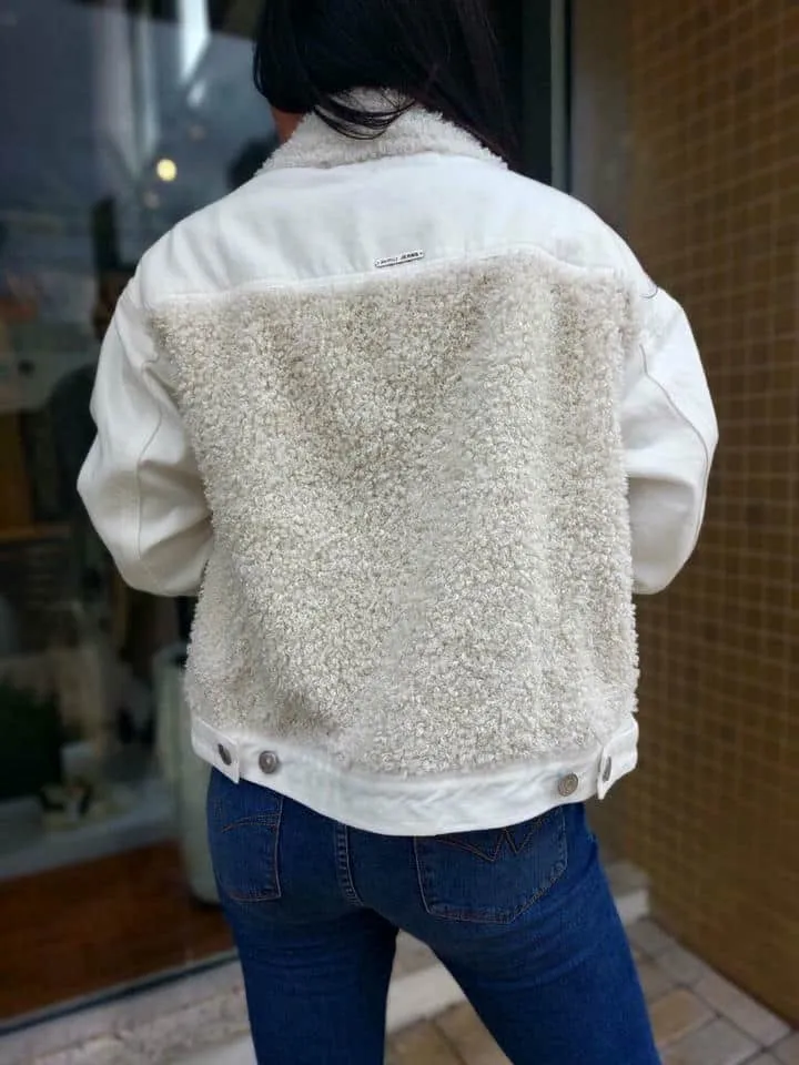 Jaqueta Sarja Com Pelo Lurex - Imagem 5