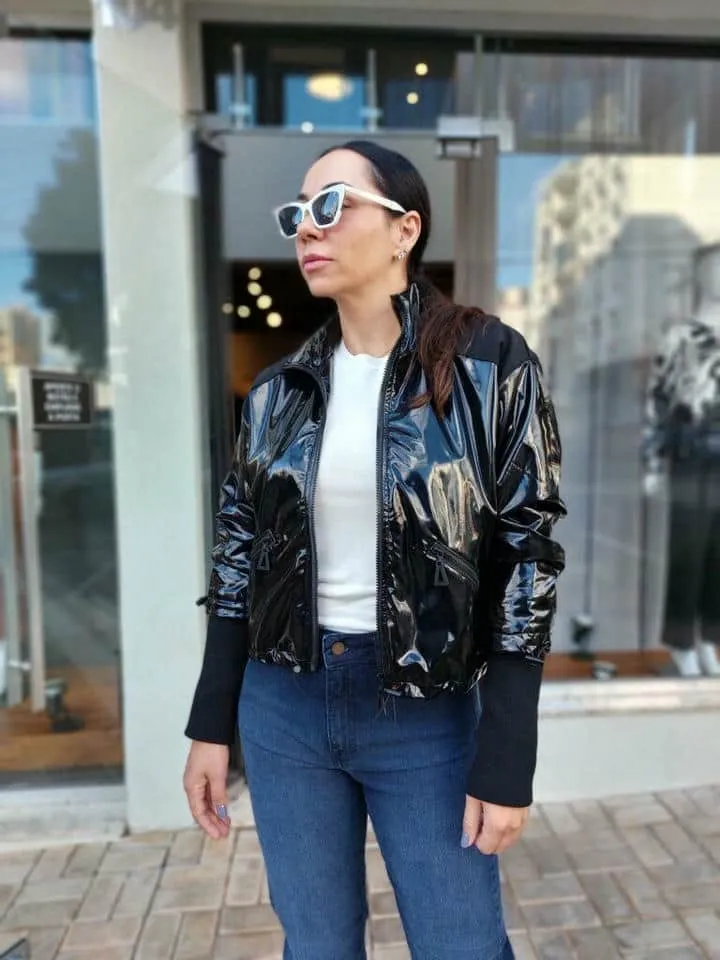 Jaqueta Like Leather Com Ribana - Imagem 4