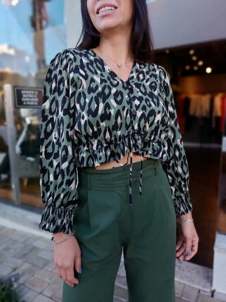 Blusa Cropped Est Ikat Onca - Imagem 2