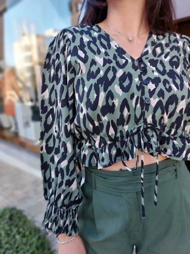 Blusa Cropped Est Ikat Onca - Imagem 3