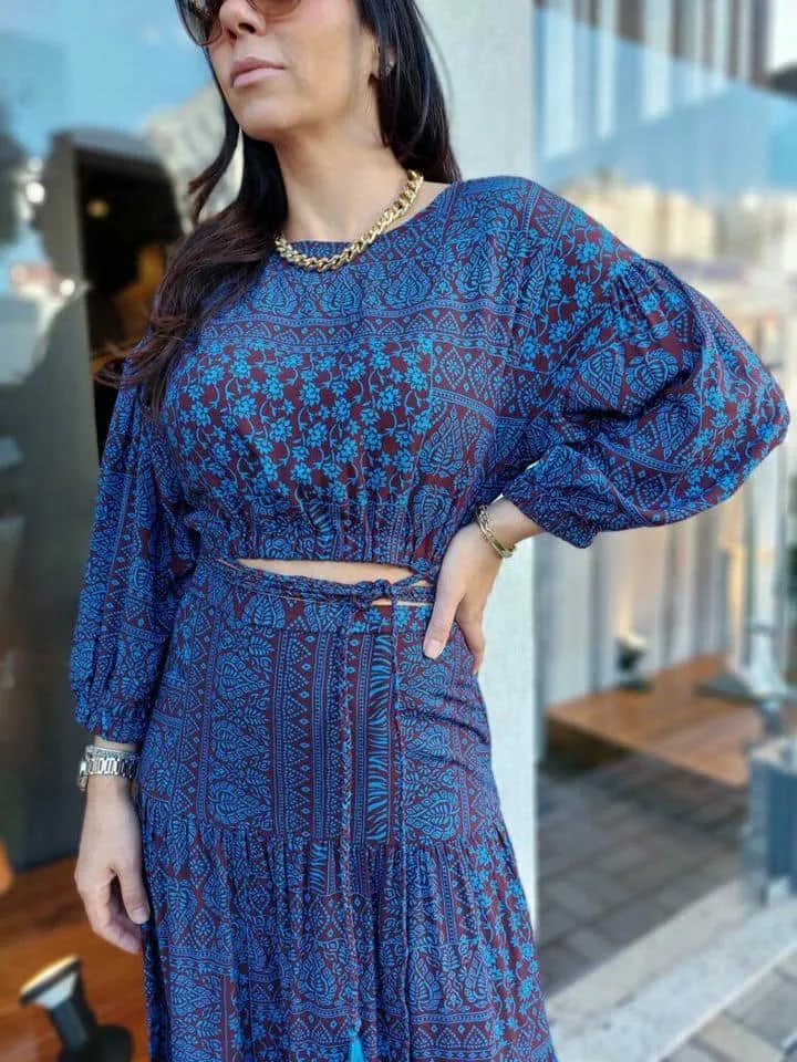 Blusa Cropped Estampa Lencos - Imagem 3