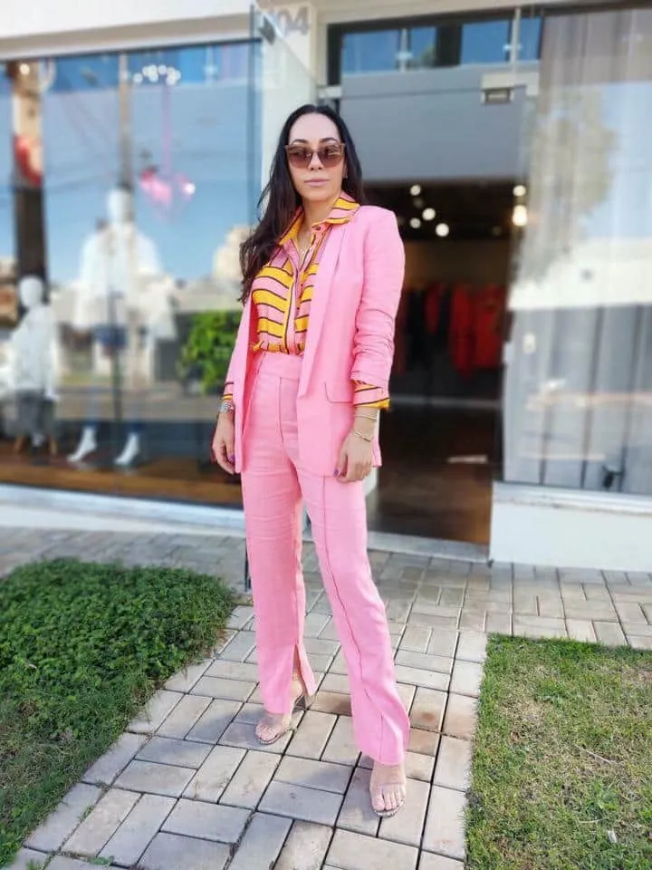 Blazer Linho  Rosa Splendida