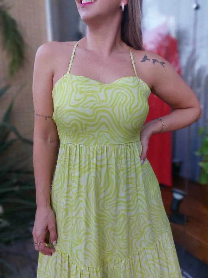 Vestido Midi Est Organico Verde - Imagem 3