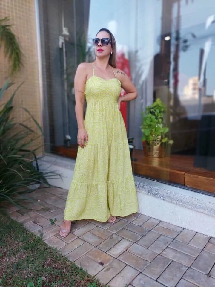 Vestido Midi Est Organico Verde