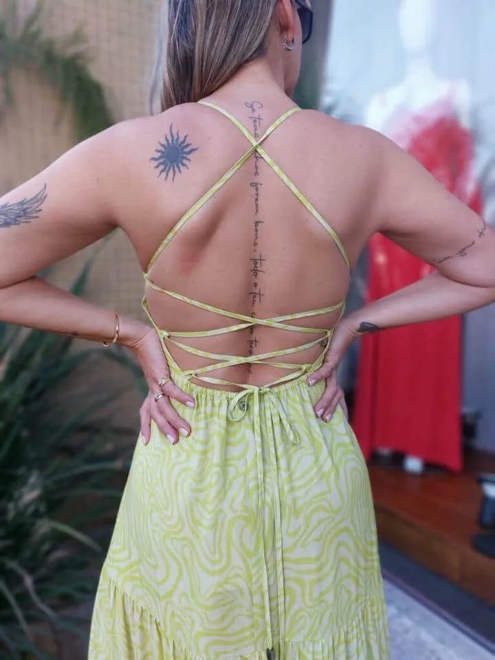 Vestido Midi Est Organico Verde - Imagem 4
