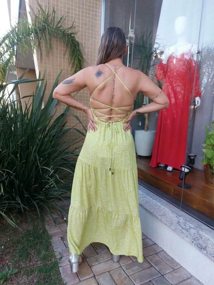 Vestido Midi Est Organico Verde - Imagem 5