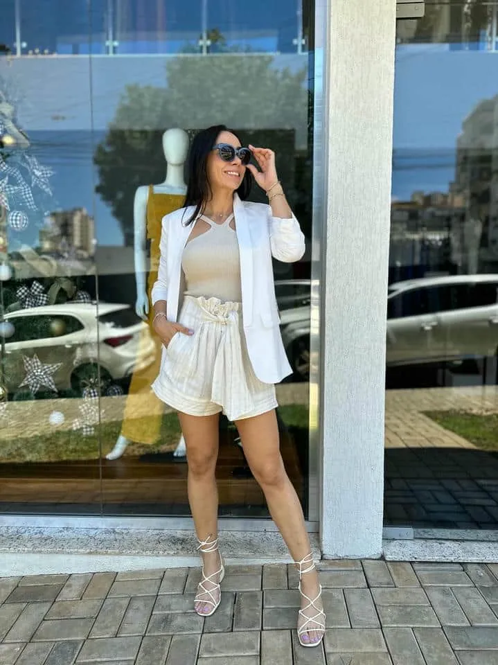 Blazer Linho Off