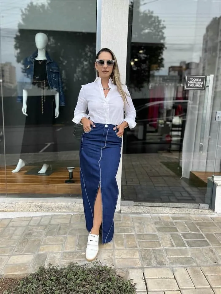 Saia Jeans Indigo