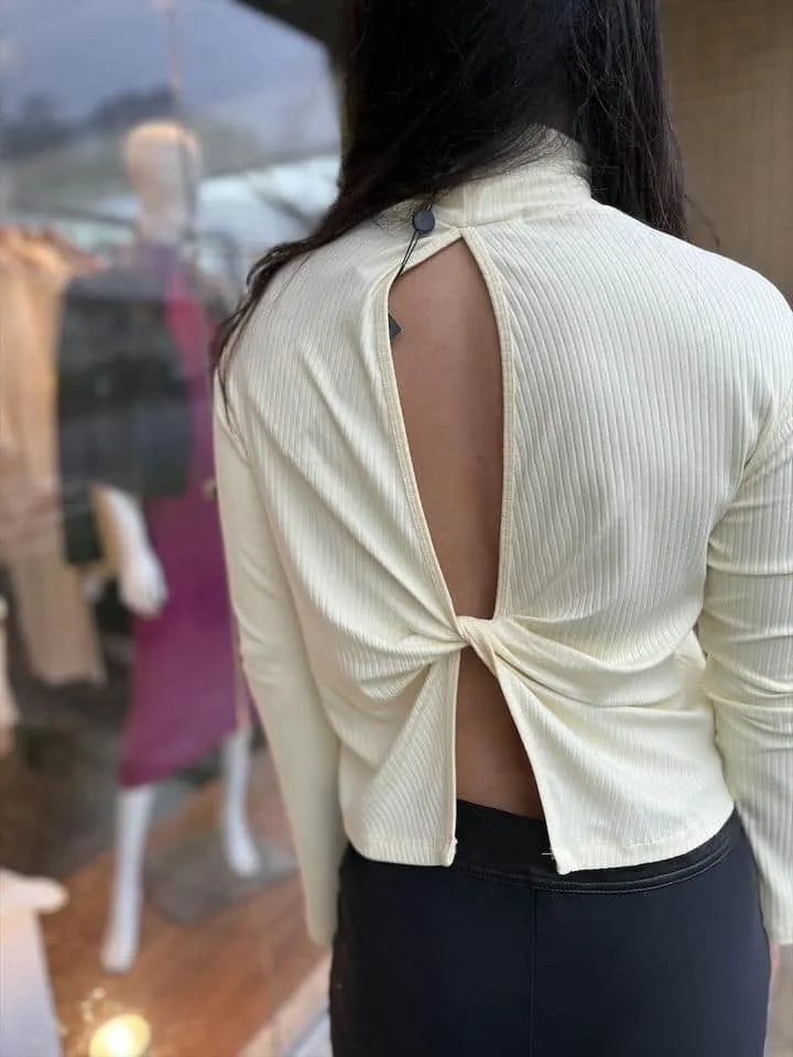 Blusa Canelada Amarelo - Imagem 2