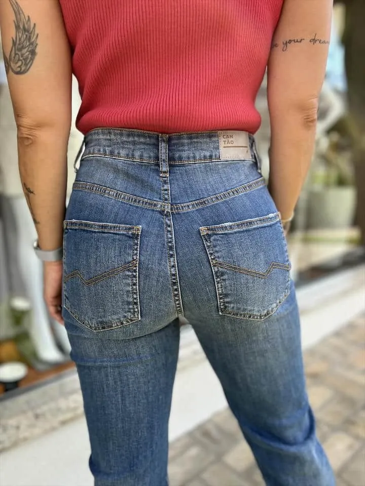 Calca Jeans I Reta Comfort Botoes - Imagem 4