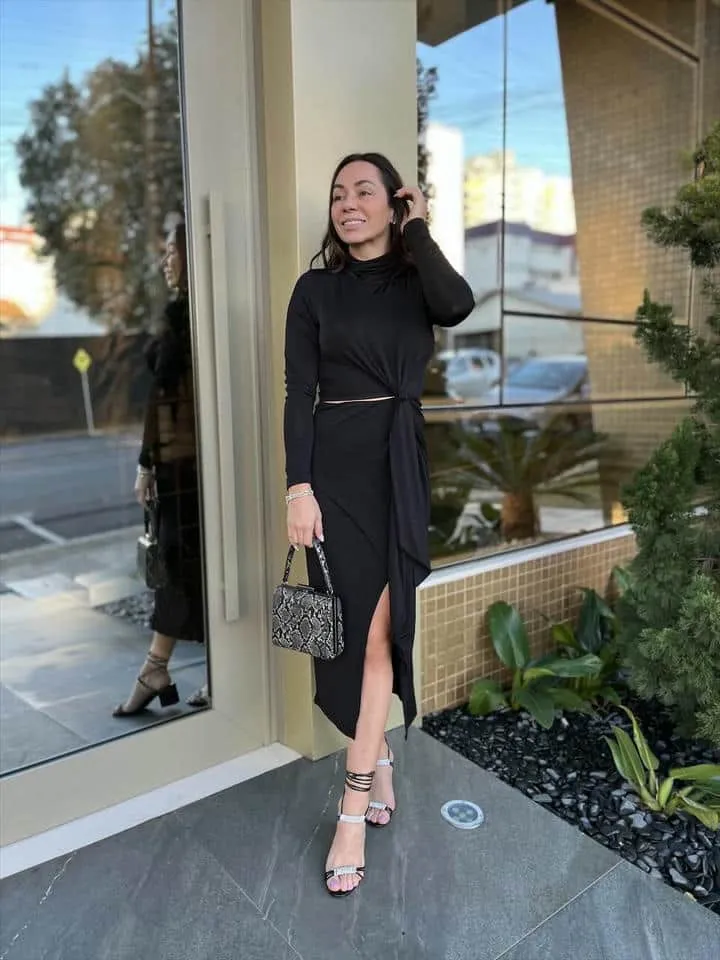 Vestido Open Preto