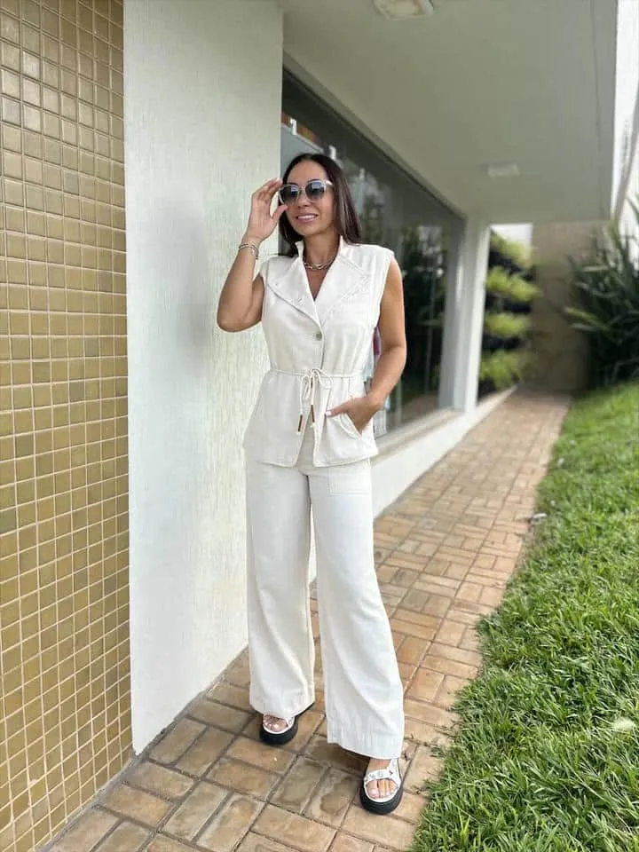 Calca Sarja Off White