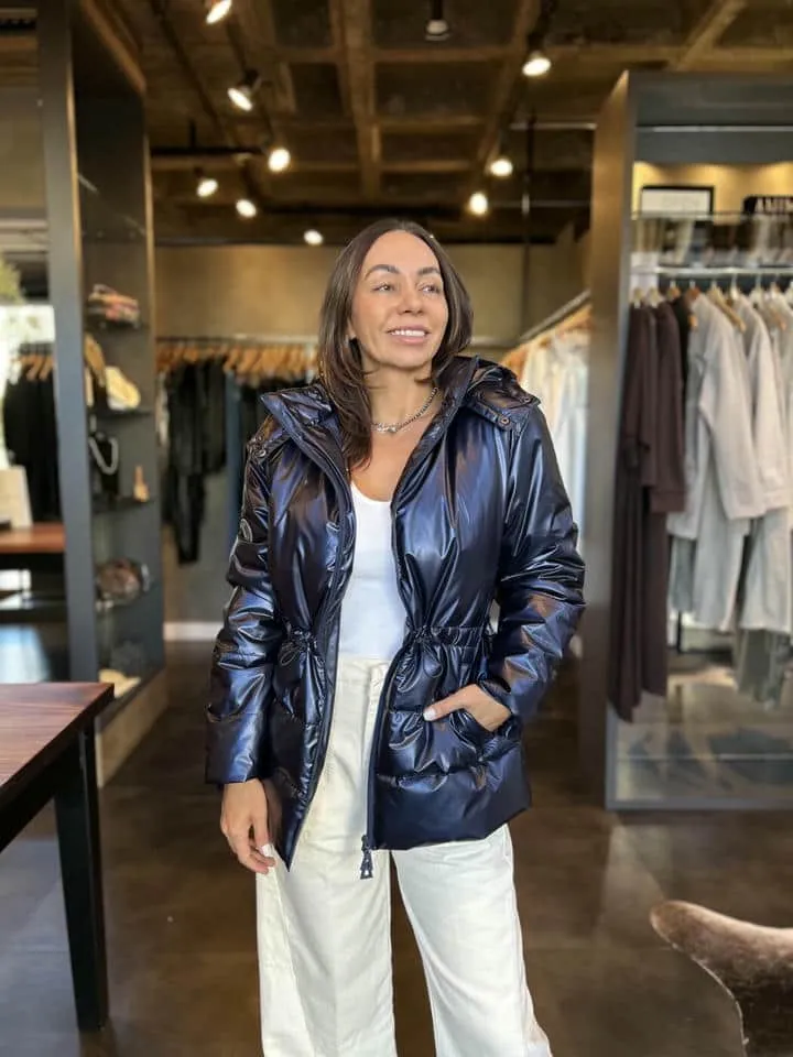 Jaqueta Bomber De Nylon Metalizada