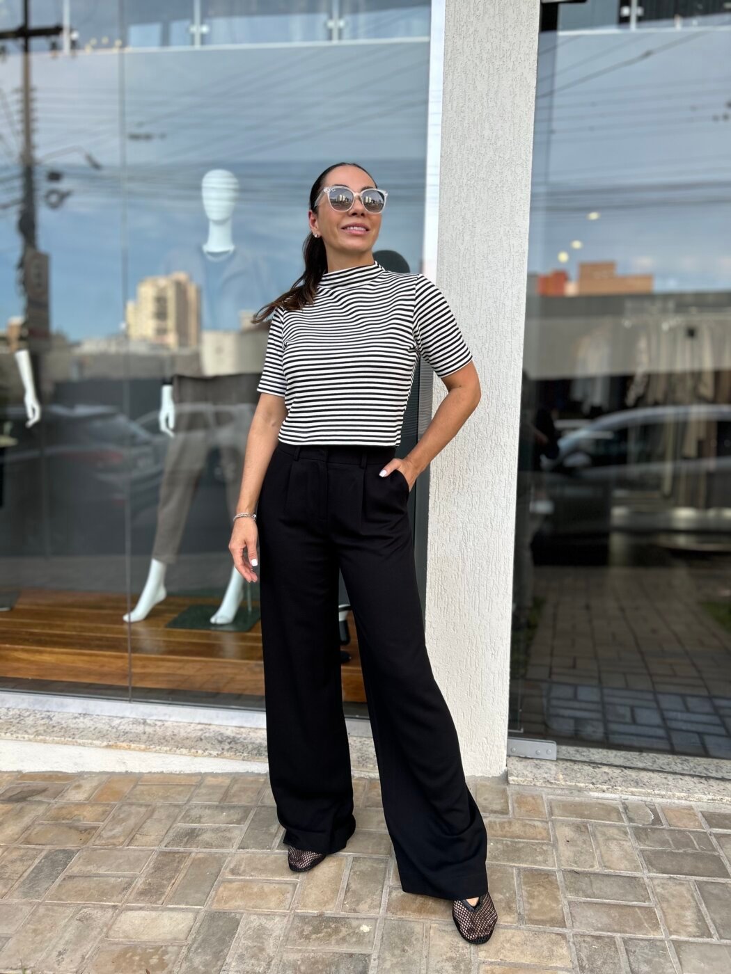 Blusa Piquet Listras