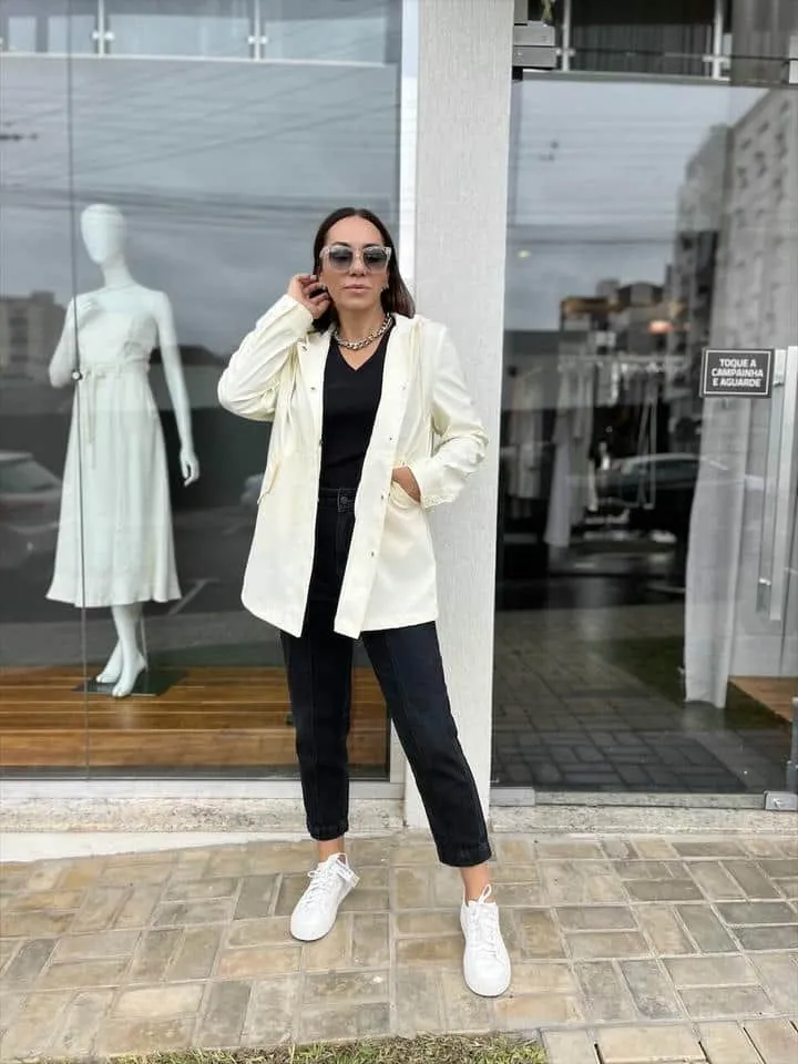 Parka Emborrachada Off White