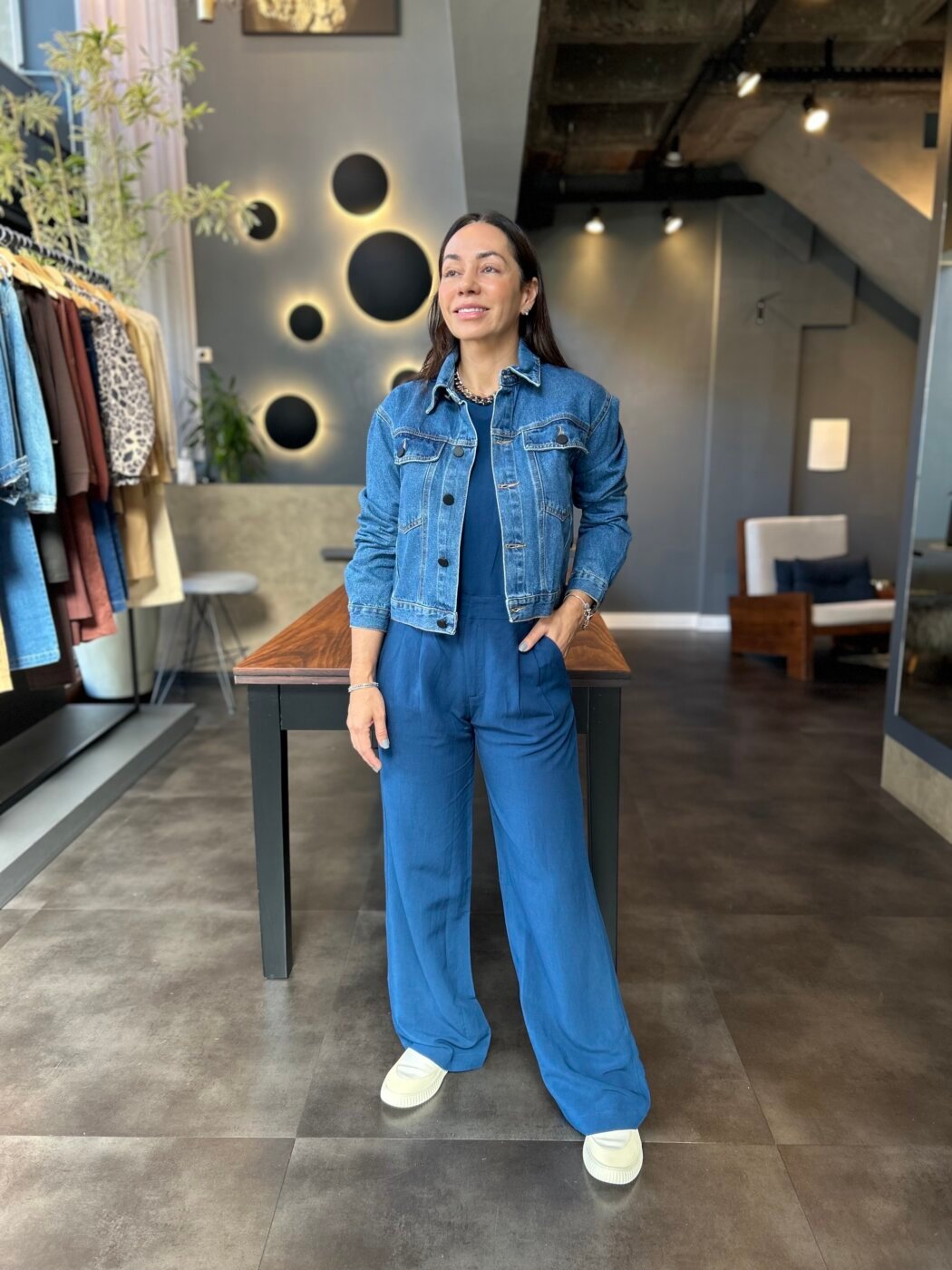 Jaqueta Jeans Basic Stone