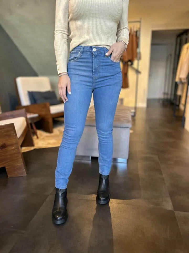 Calca Jeans Skinny Clear Blue
