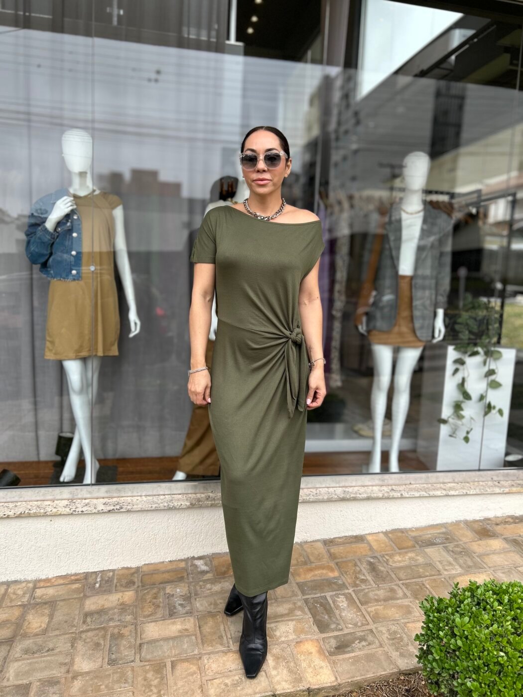 Vestido Malha verde