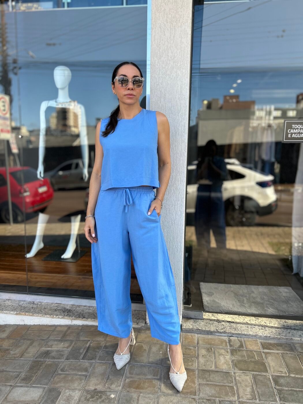 Regata Linho Azul