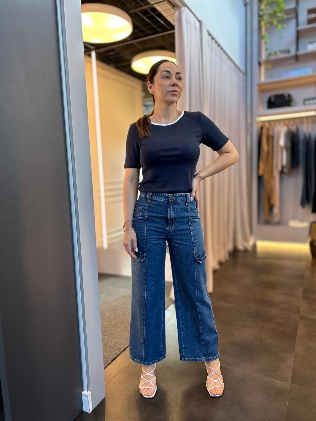 Calca Cargo Jeans