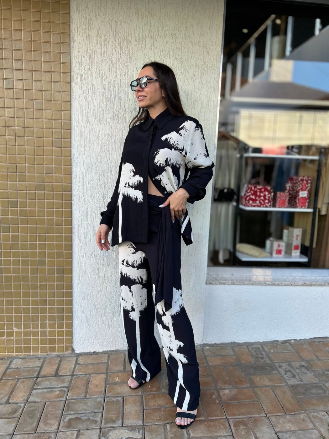 Camisa em viscose Open