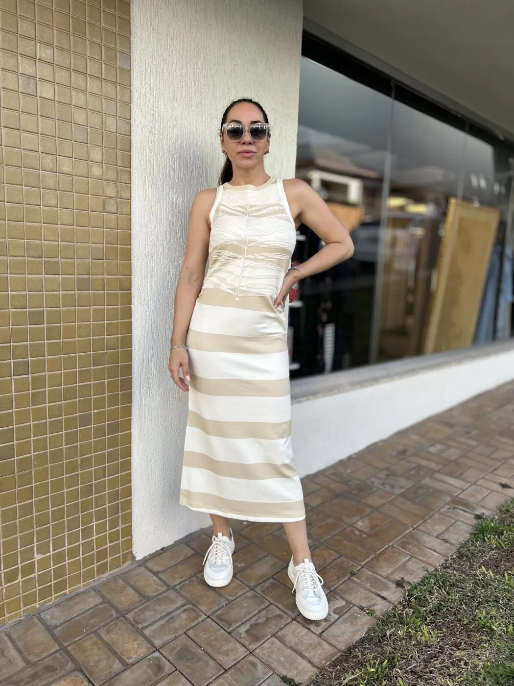 Vestido Estampado C  Bordado