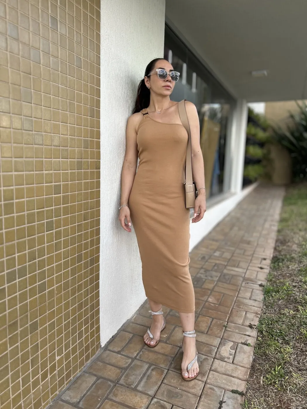 Vestido Malha Um Ombro So