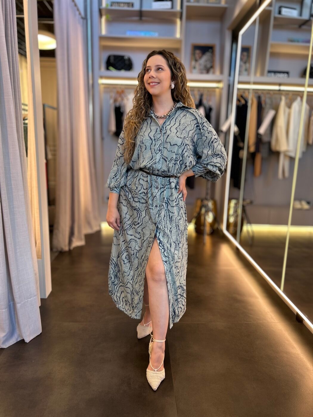 Vestido Chemise Estampa