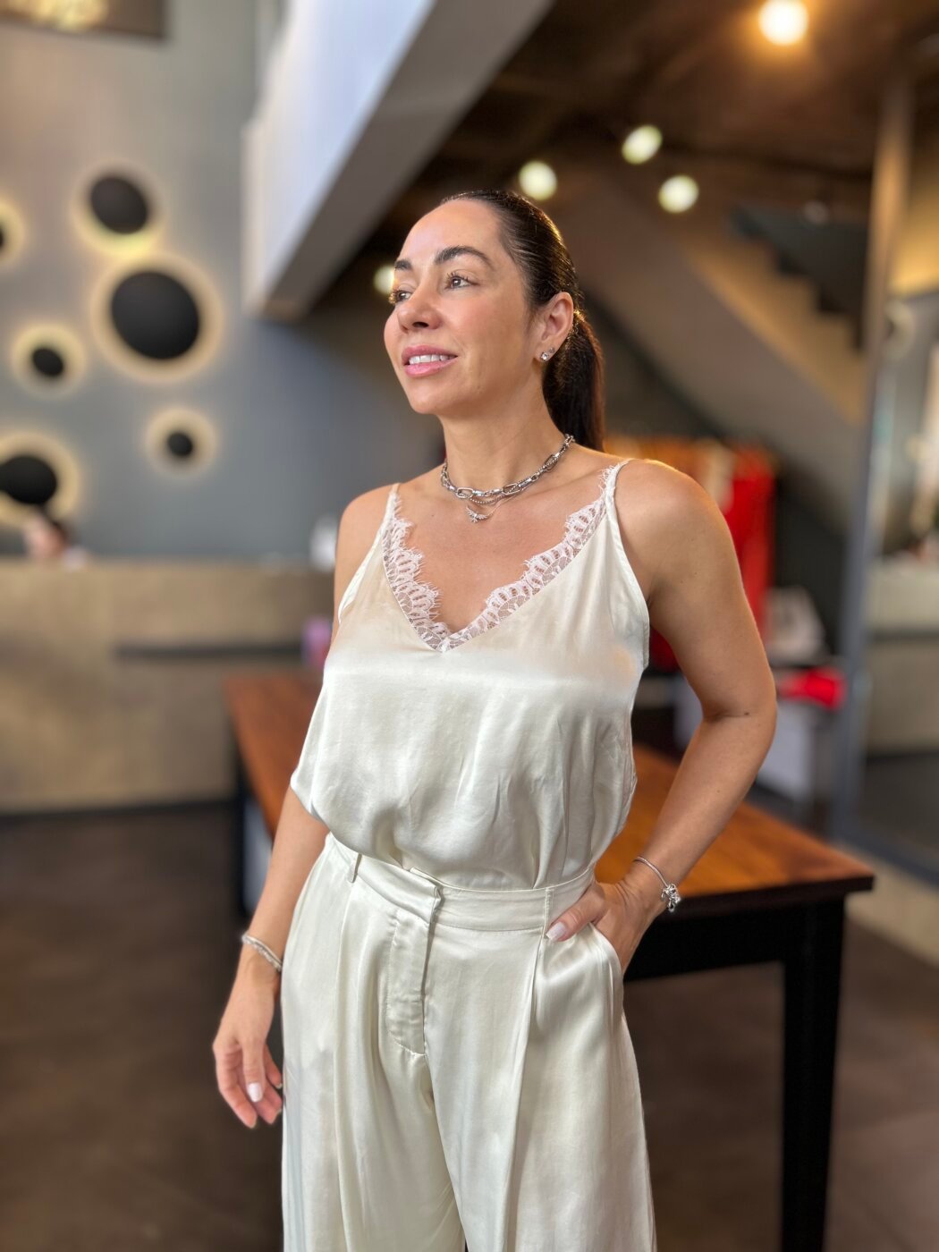 Blusa Renda Acetinado