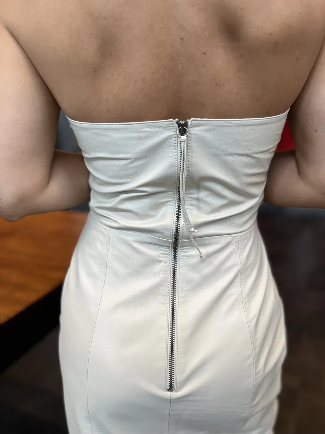 Vestido Tomara Que Caia Couro Legitimo - Imagem 8