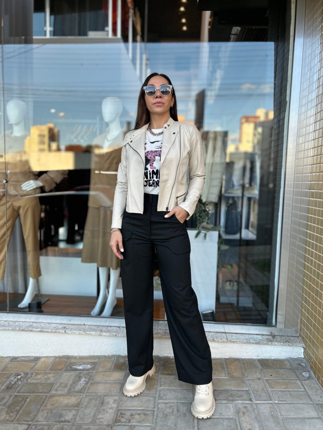 Jaqueta Couro Lisa Off