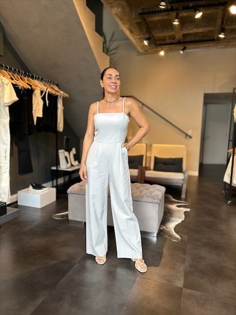 Macacao Linho Alfaiataria Cinza