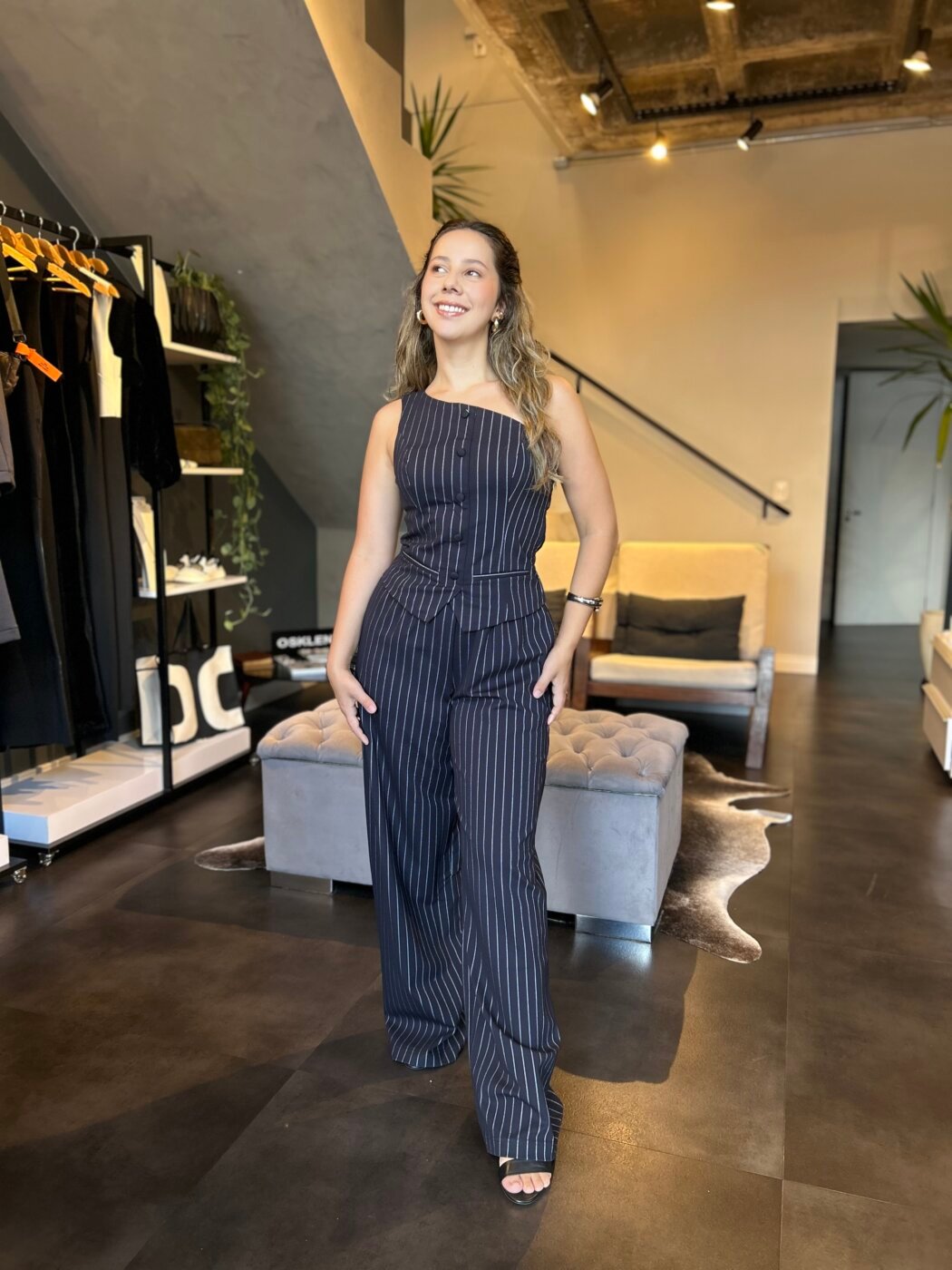 Calca Eliana Azul  Marinho.