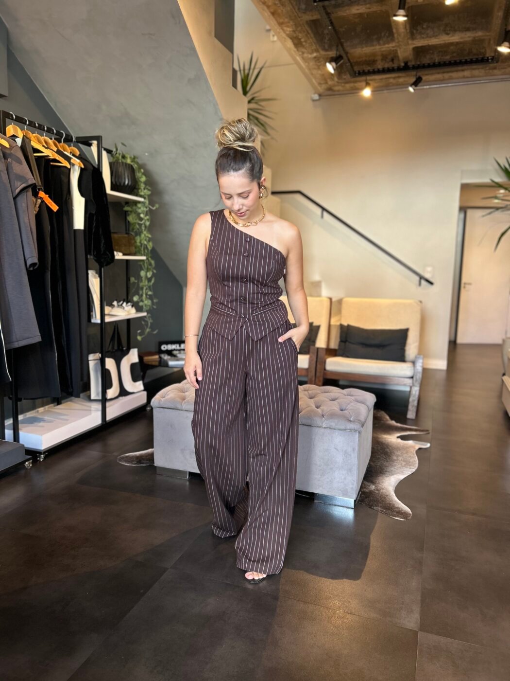 Calca Eliana  Marrom Medio