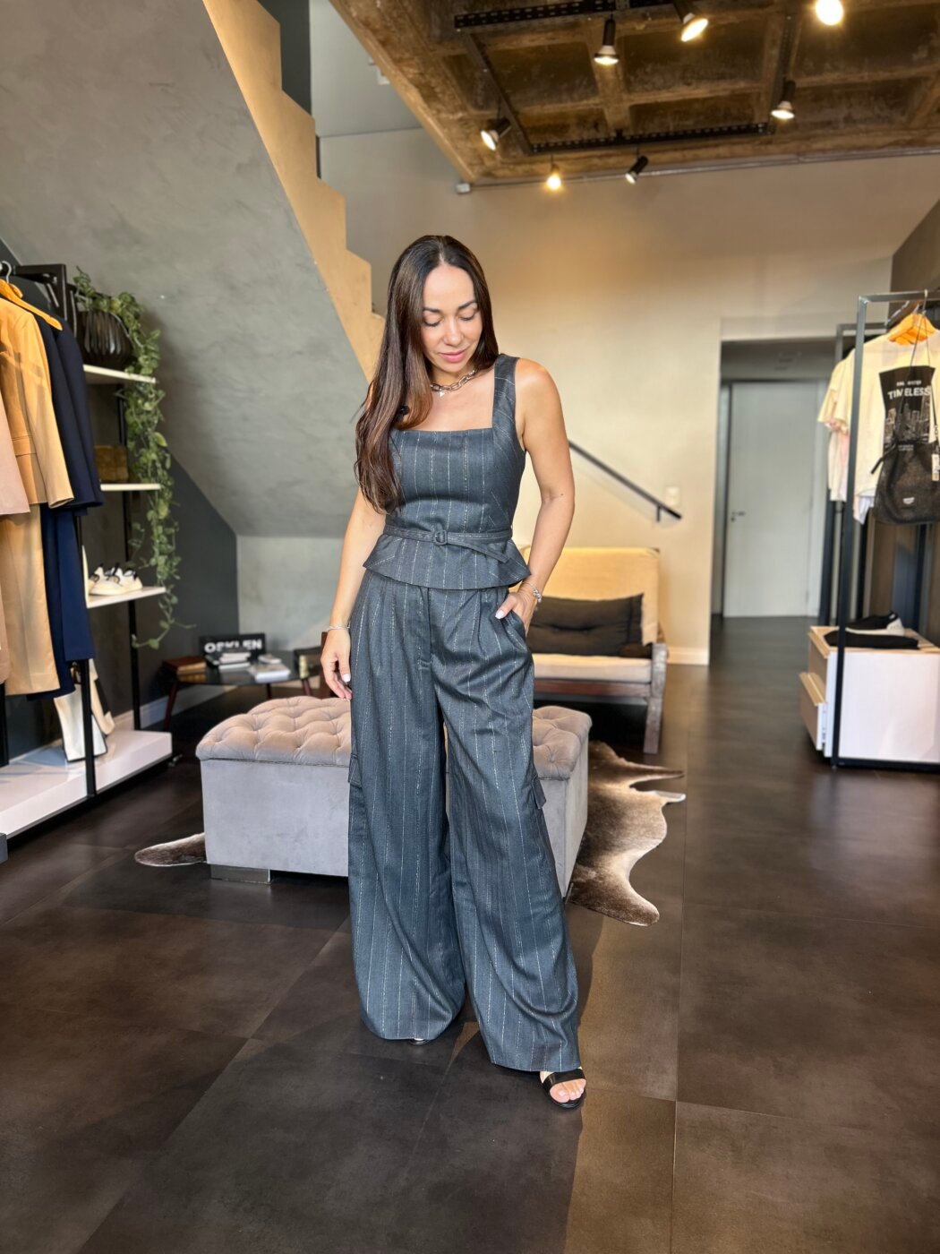 Regata  Isis Cinza Medio